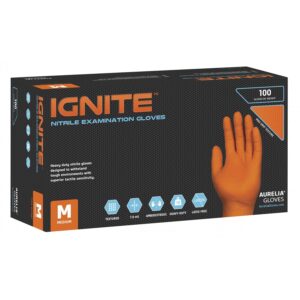 Γάντια Νιτριλίου Πορτοκαλί - AURELIA IGNITE - XLarge (90τμχ)